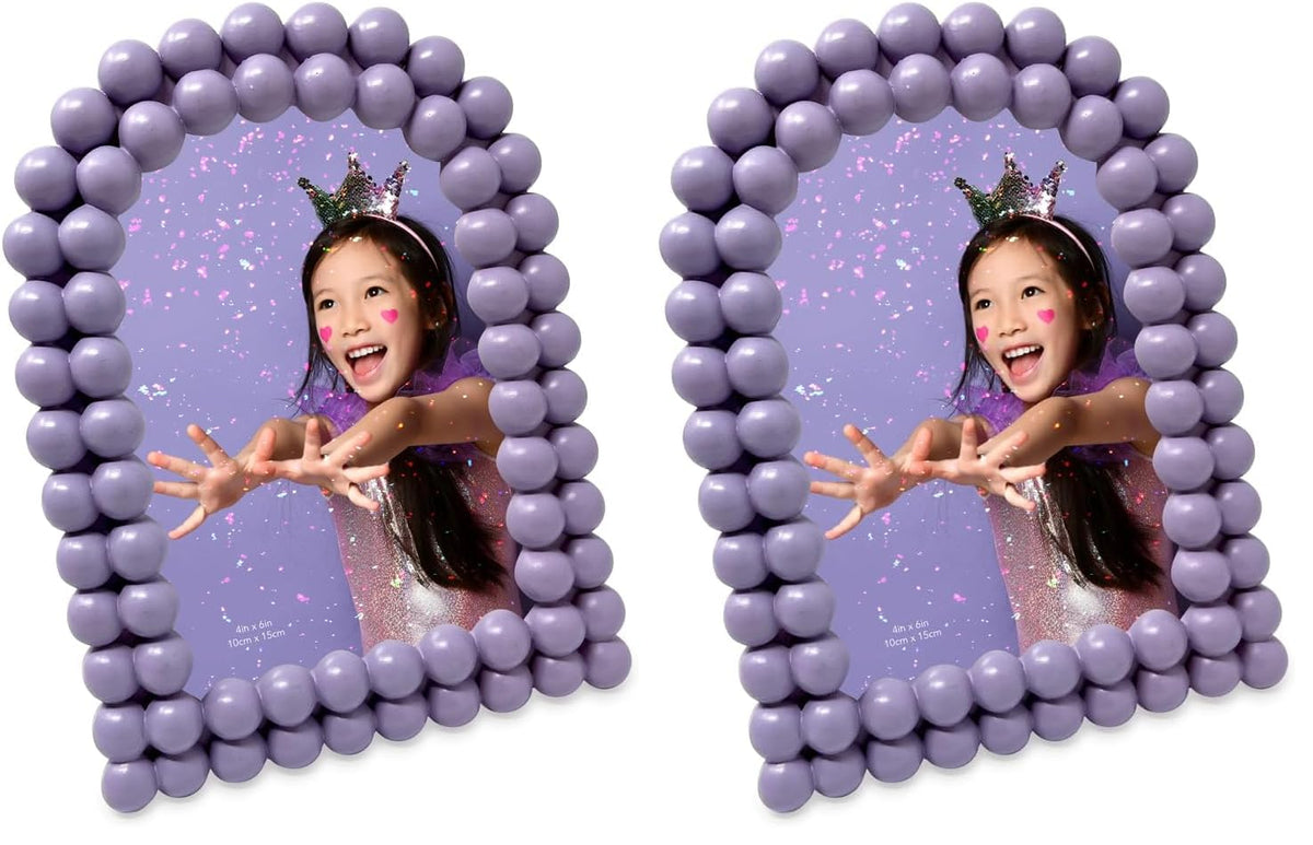Isaac Jacobs 4x6 Glossy Rosemary Double Bauble Arch Photo Frame w/Easel