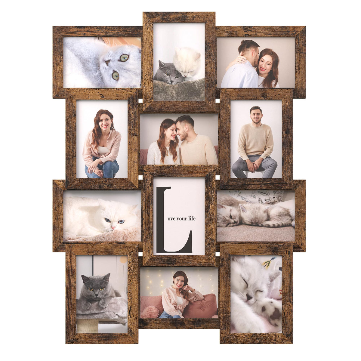 SONGMICS Collage Picture Frames, 4 x 6 for Wall Decor, Set of 12