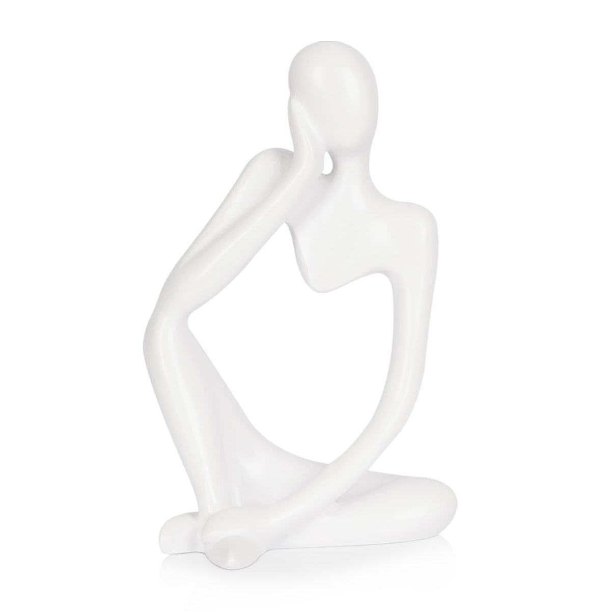 Sandstone Resin Thinker Statue Style Abstract Sculpture, Sandstone, Left