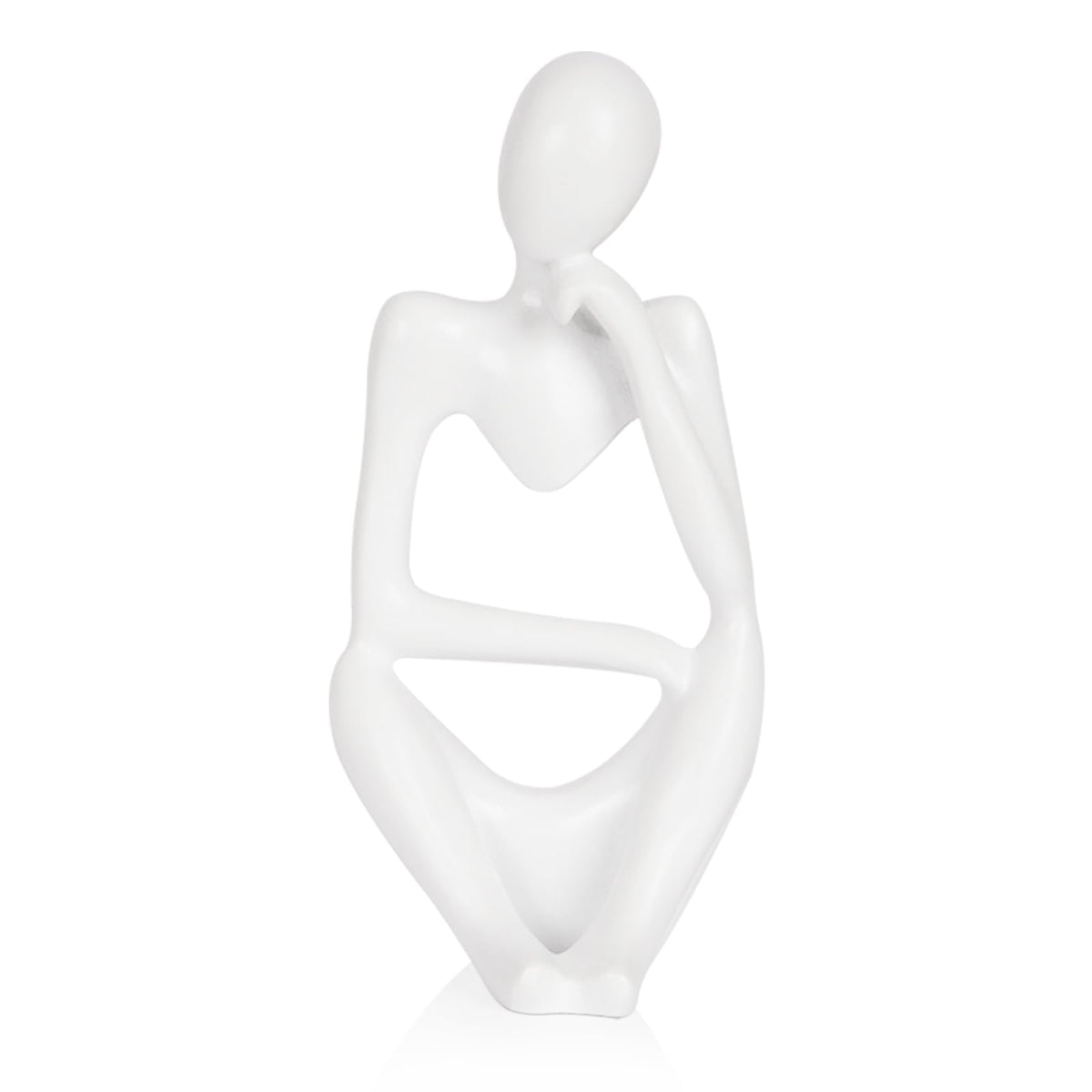 Sandstone Resin Thinker Statue Style Abstract Sculpture, Sandstone, Left