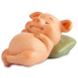 Mini Pig Figurine, Resin Home Decor, Lucky Animal Garden Statue for Micro Landscape (Pig Brushing Teeth)