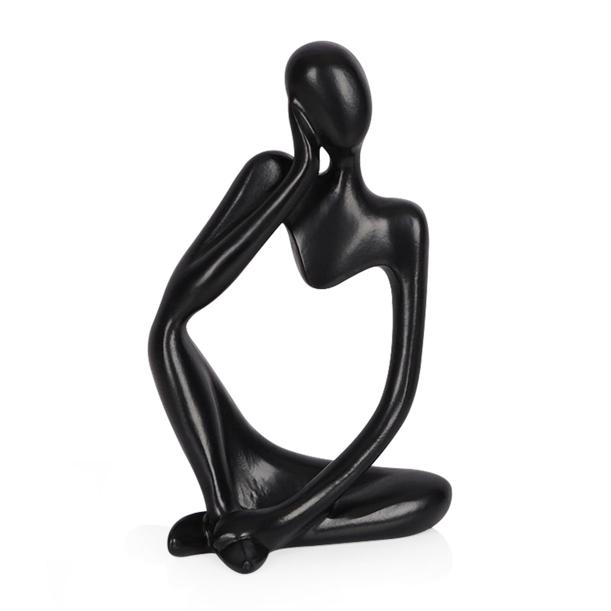 Sandstone Resin Thinker Statue Style Abstract Sculpture, Sandstone, Left