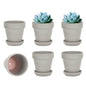 vensovo 4 Inch Terracotta Plant Pots with Saucer - 6 Pack Clay Flower Pots with Drainage, Great for Plants, Crafts, Wedding Favor