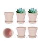 vensovo 4 Inch Terracotta Plant Pots with Saucer - 6 Pack Clay Flower Pots with Drainage, Great for Plants, Crafts, Wedding Favor
