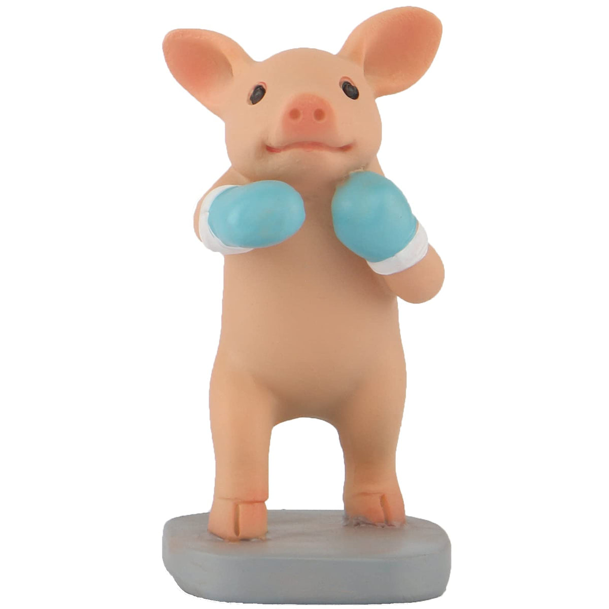 Mini Pig Figurine, Resin Home Decor, Lucky Animal Garden Statue for Micro Landscape (Pig Brushing Teeth)