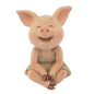 Mini Pig Figurine, Resin Home Decor, Lucky Animal Garden Statue for Micro Landscape (Pig Brushing Teeth)