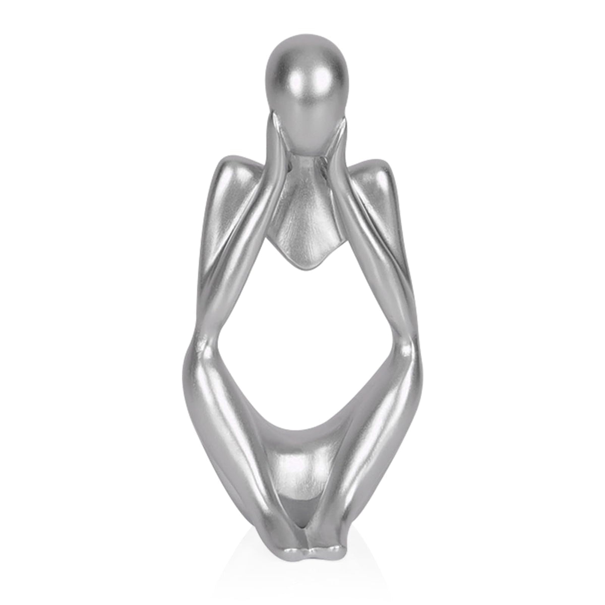 Sandstone Resin Thinker Statue Style Abstract Sculpture, Sandstone, Left