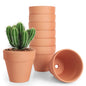 FCFKUK 24pcs Small Mini Clay Pots, 2.5'' Terracotta Pot Clay Ceramic Pottery Planter, Cactus Flower Terra Cotta Pots, Succulents Nursery Pots, with Drainage Hole, for Indoor/Outdoor
