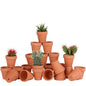 FCFKUK 24pcs Small Mini Clay Pots, 2.5'' Terracotta Pot Clay Ceramic Pottery Planter, Cactus Flower Terra Cotta Pots, Succulents Nursery Pots, with Drainage Hole, for Indoor/Outdoor