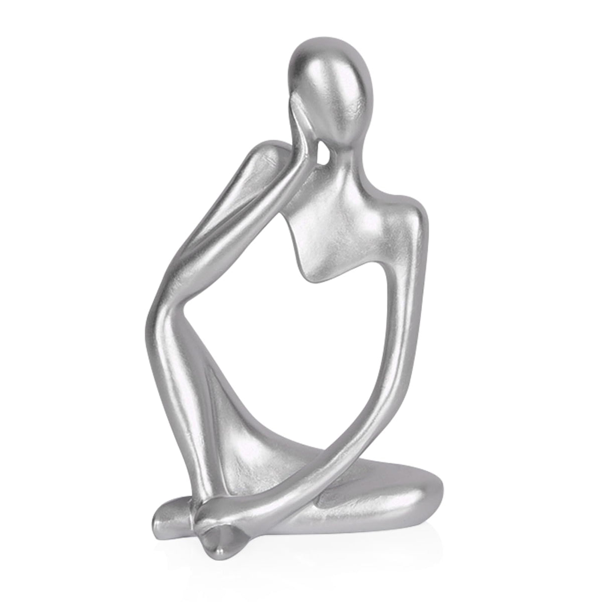Sandstone Resin Thinker Statue Style Abstract Sculpture, Sandstone, Left