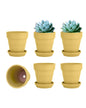 vensovo 4 Inch Terracotta Plant Pots with Saucer - 6 Pack Clay Flower Pots with Drainage, Great for Plants, Crafts, Wedding Favor