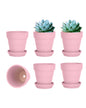 vensovo 4 Inch Terracotta Plant Pots with Saucer - 6 Pack Clay Flower Pots with Drainage, Great for Plants, Crafts, Wedding Favor