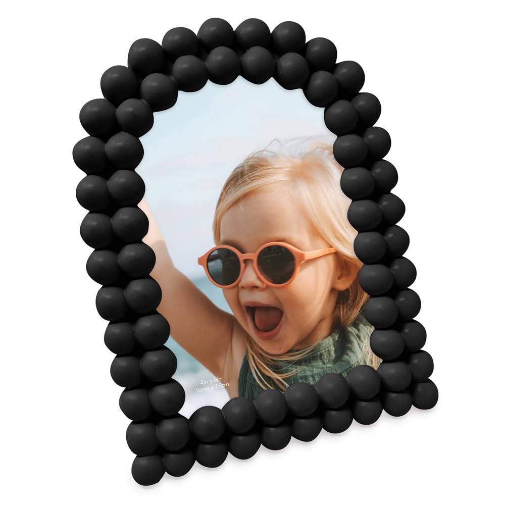 Isaac Jacobs 4x6 Glossy Rosemary Double Bauble Arch Photo Frame w/Easel