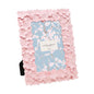Laura Ashley 4x6 Pink Flower Textured Hand-Crafted Picture Frame w/Easel
