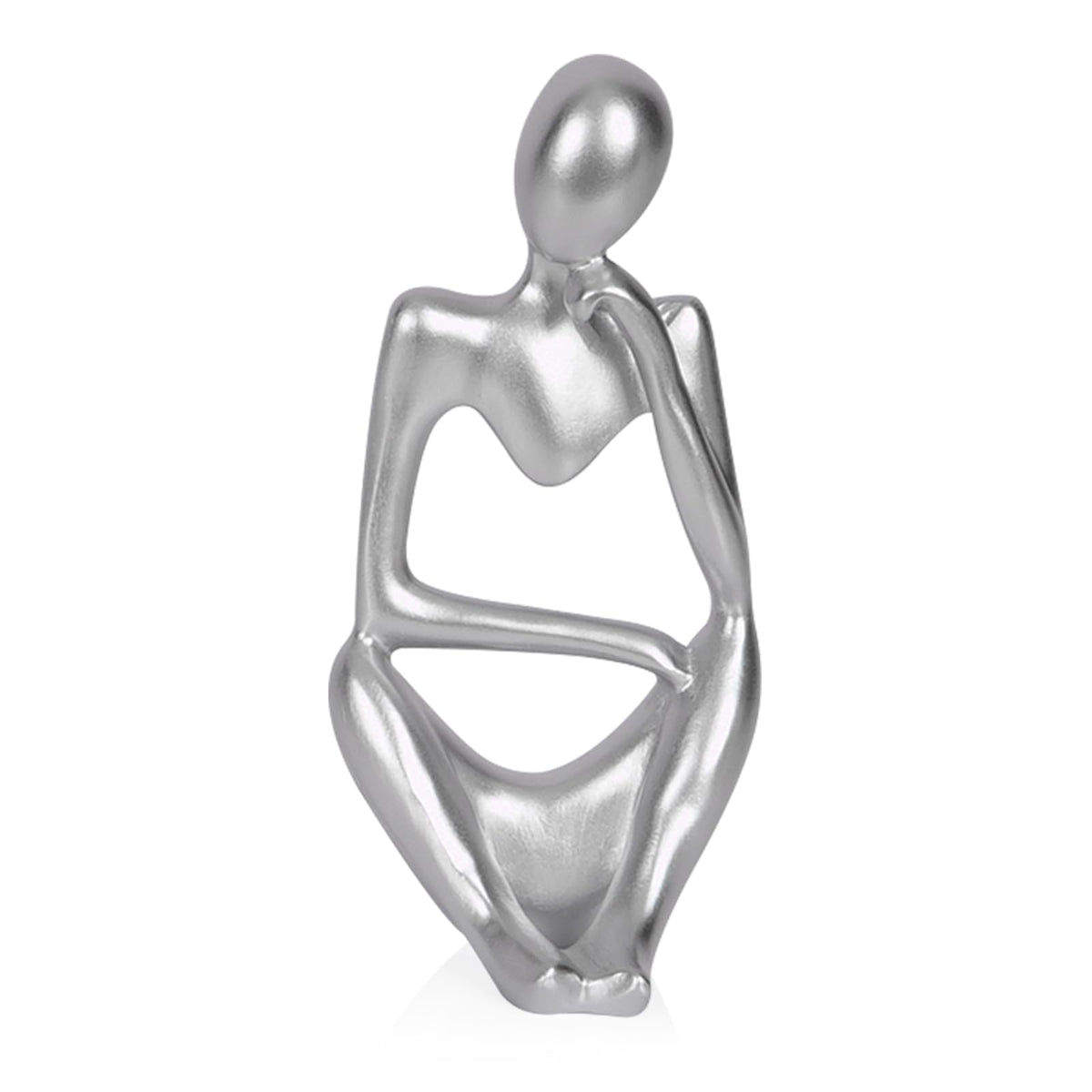 Sandstone Resin Thinker Statue Style Abstract Sculpture, Sandstone, Left