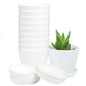 TDHDIKE 10 Pcs Plastic Planters Indoor Pots with Pallet