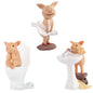 Mini Pig Figurine, Resin Home Decor, Lucky Animal Garden Statue for Micro Landscape (Pig Brushing Teeth)