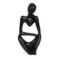 Sandstone Resin Thinker Statue Style Abstract Sculpture, Sandstone, Left