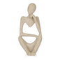 Sandstone Resin Thinker Statue Style Abstract Sculpture, Sandstone, Left