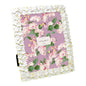 Laura Ashley 4x6 Pink Flower Textured Hand-Crafted Picture Frame w/Easel