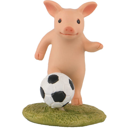 Mini Pig Figurine, Resin Home Decor, Lucky Animal Garden Statue for Micro Landscape (Pig Brushing Teeth)