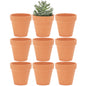 Yishang 2 Inch Grey Mini Terracotta Clay Pots Pack of 9 - Small Hand Craft Nursery Plant Pot Succulent Cactus DIY Pottery Planter Home Garden Windowsill Decoration