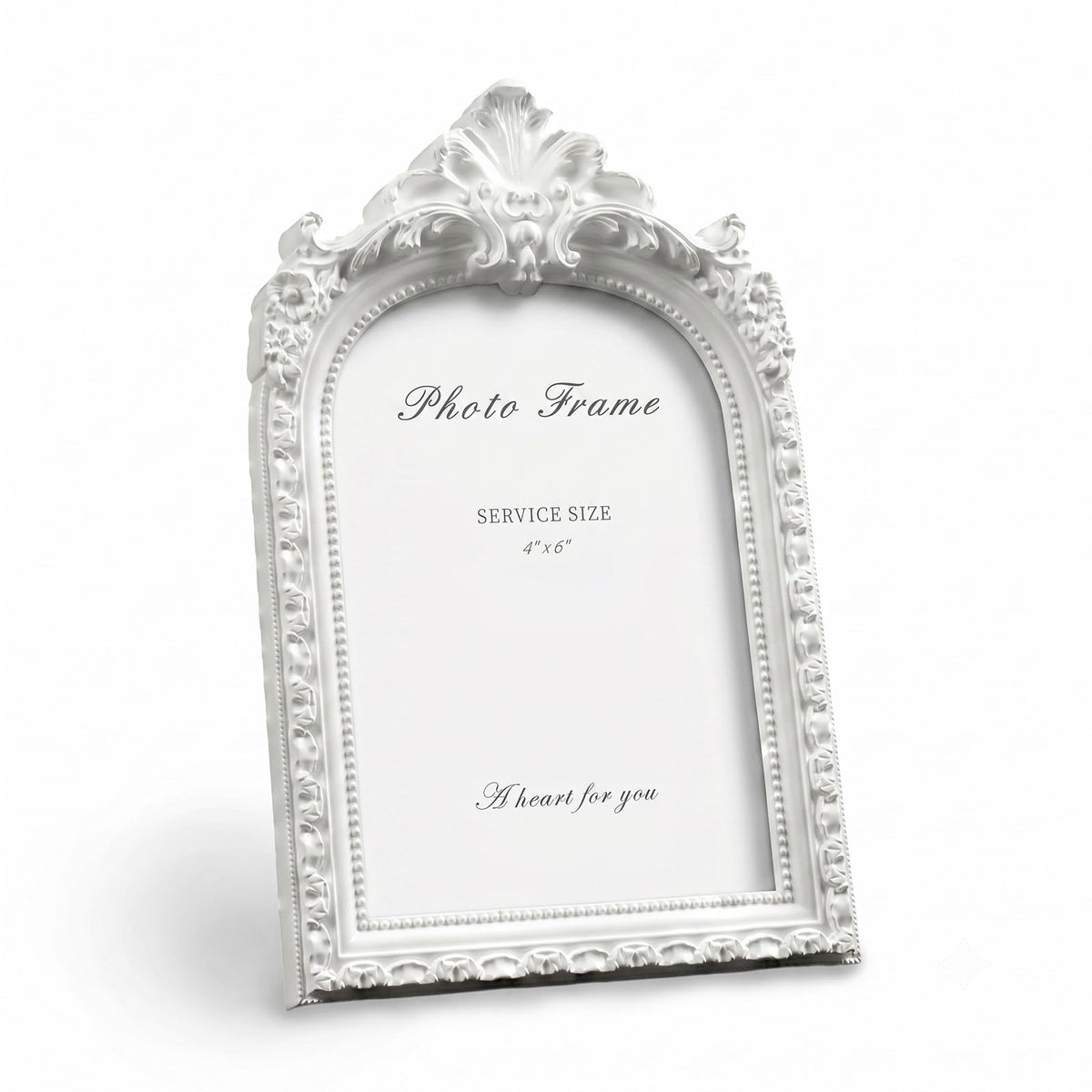Cuspin 4x6 Vintage Picture Frame Gold Ornate Resin Arched Photo Frame