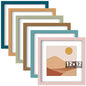 8 x 10, 5 x 7, 4 x 6 Picture Frame Set of 6, Boho Colorful Photo Frames