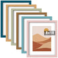8 x 10, 5 x 7, 4 x 6 Picture Frame Set of 6, Boho Colorful Photo Frames