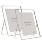 Gold 8x10'' Floating Frame Set of 2,For Photo Sizes( 5x7'',6x8'',7x9''),Beautiful Metal Beaded Edge Frames Adjustable Tabletop/Shelf Photo Frame,Classy Gift Choice for Wedding