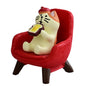 Mevodeata Cute Mini Frog Figurine with Small Sofa Resin Figure for Office Home Decor for Frog Lovers (Rocking Chair)