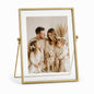 Gold Picture Frames Set of 3 — 4x4 4x6 5x7 Floating Glass Photo Frame Gift
