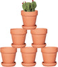 Orceler 4 Inch Terracotta Pots with Saucer - 6 Pack Small Clay Plant Pots with Drainage Holes, Flower Pots with Tray, Terra Cotta Pots for Indoor Outdoor Plants, Crafts, Wedding Favor
