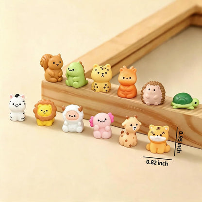 20 Pcs Mini Resin Animals Figures Decor, Fairy Garden Kit Scene Accessories