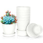 8 Pcs Plant Pots,3.8" Flower Pots,Gardening Gifts,Plastic Pot for Plants,Nursery Succulent Pot Planters for Indoor Plants,Small Flower Pots,Cute Plant Pots