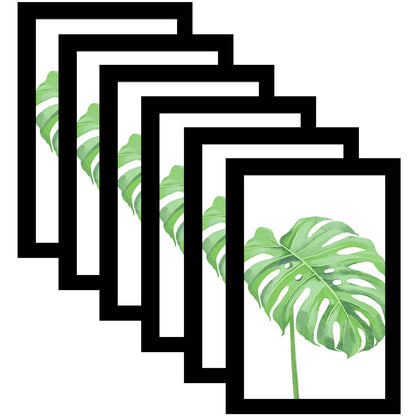 SESEAT 8x10 Picture Frame Brown Set of 6, Display Pictures 5x7 With mat or 8x10 Without Mat