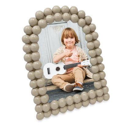 Isaac Jacobs 4x6 Glossy Rosemary Double Bauble Arch Photo Frame w/Easel