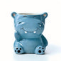 Cute Animal Ceramic Planter Pot, Small Glossy Cartoon Cow Shaped