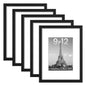 upsimples 11x14 Picture Frame, Gallery Wall Frames Set of 5, Gold