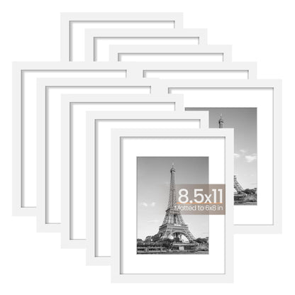 upsimples 4x6 Picture Frame, Photo Collage Wall Decor Set of 10, Black
