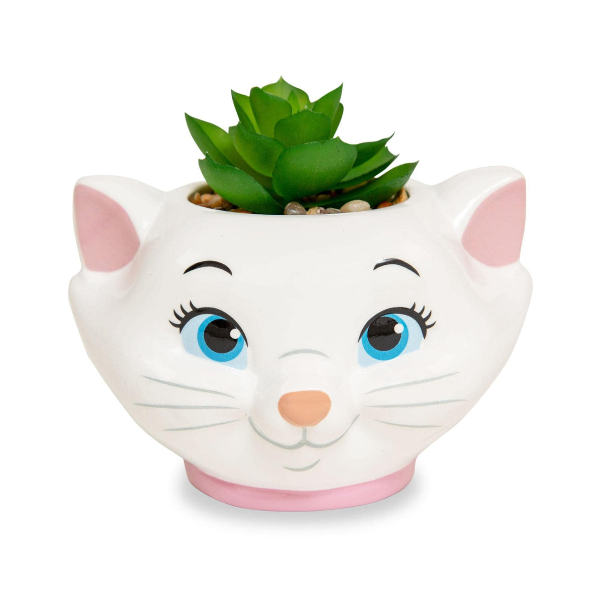 Silver Buffalo Disney Pixar WALL-E 4-Inch Ceramic Mini Planter with Artificial Succulent | Cute Small Flower Pot, Faux Indoor Plant for Desk Shelf