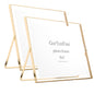 Gold 8x10'' Floating Frame Set of 2,For Photo Sizes( 5x7'',6x8'',7x9''),Beautiful Metal Beaded Edge Frames Adjustable Tabletop/Shelf Photo Frame,Classy Gift Choice for Wedding