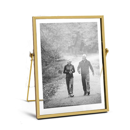 Gold Picture Frames Set of 3 — 4x4 4x6 5x7 Floating Glass Photo Frame Gift