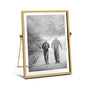 Gold Picture Frames Set of 3 — 4x4 4x6 5x7 Floating Glass Photo Frame Gift