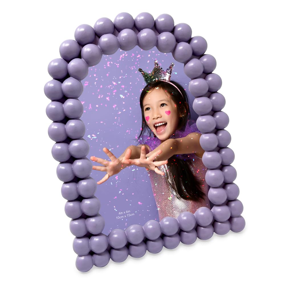 Isaac Jacobs 4x6 Glossy Rosemary Double Bauble Arch Photo Frame w/Easel