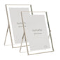 Gold 8x10'' Floating Frame Set of 2,For Photo Sizes( 5x7'',6x8'',7x9''),Beautiful Metal Beaded Edge Frames Adjustable Tabletop/Shelf Photo Frame,Classy Gift Choice for Wedding