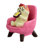 Mevodeata Cute Mini Frog Figurine with Small Sofa Resin Figure for Office Home Decor for Frog Lovers (Rocking Chair)