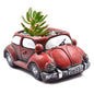 Cute Succulent Plants Pots, Small Planter Pots with Drainage Hole, Flower Pots for Home Indoor Outdoor Garden Decoration (Purple Bus)
