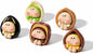 5PCS Nut-Inspired Miniature Figurines, Cute Resin Collectible Desktop Decor, Mini Ornaments for Shelf Display, Dollhouse Accessories, Fairy Garden and Tiny Scene Styling