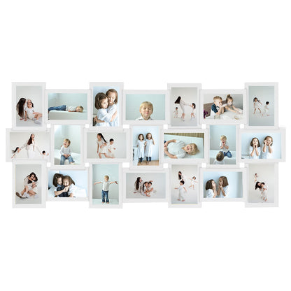 HELLO LAURA - 4x6 Picture Frame Collage Large Photo Collage Frame for Wall 18 Openings Picture Frames Photo Frame Collage Wall Decor for Living Room Bedroom - Rusted Gold